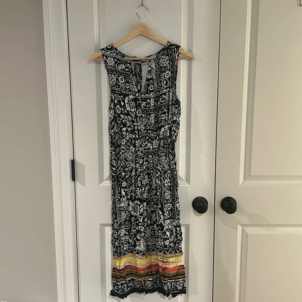Black and White Patterned Sun Dress